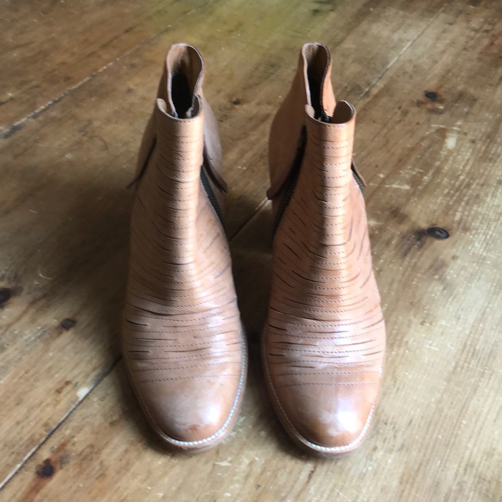 Paul Green Tan Leather Booties